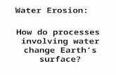 Water Erosion:  How do processes involving water change Earth’s surface?