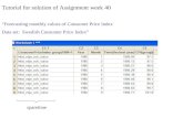 Tutorial for solution of Assignment week 40 “Forecasting monthly values of Consumer Price Index