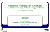 Pediatric Allergies in America:  A Landmark Survey of Nasal Allergy Sufferers EXECUTIVE SUMMARY