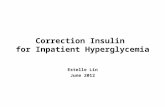 Correction Insulin  for Inpatient Hyperglycemia