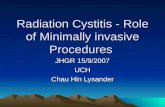 Radiation Cystitis - Role of Minimally invasive Procedures
