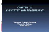 Chapter 1:   Chemistry and Measurement