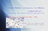From  Media  Literacy to  Media Competence : overcoming the structuralist perspective