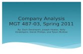 Company  Analysis MGT 487-03, Spring 2011
