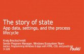 The story of state App data, settings, and the process lifecycle