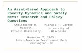 An Asset-Based Approach to Poverty Dynamics and Safety Nets: Research and Policy Questions