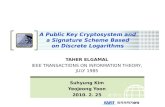 A Public Key Cryptosystem and  a Signature Scheme Based  on Discrete Logarithms