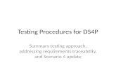 Testing Procedures for  DS4P