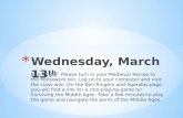 Wednesday, March 13 th