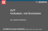 G/T:  Inclusion, not Exclusion