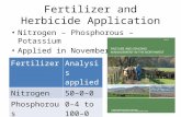 Fertilizer and Herbicide Application