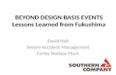 BEYOND DESIGN BASIS EVENTS Lessons Learned from Fukushima