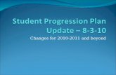 Student Progression Plan Update – 8-3-10