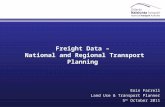Freight Data –  National and Regional Transport Planning