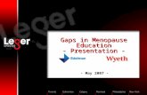 Gaps in Menopause Education - Presentation -