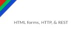 HTML forms, HTTP,  & REST