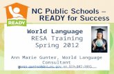 World Language  RESA Training Spring 2012