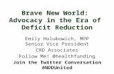 Brave New World:  Advocacy in the Era of  Deficit Reduction
