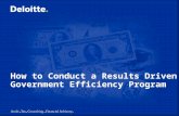 How to Conduct a Results Driven Government Efficiency Program