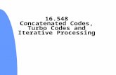 16.548 Concatenated Codes, Turbo Codes and Iterative Processing