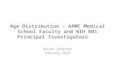 Age Distribution – AAMC Medical School Faculty and NIH R01 Principal Investigators
