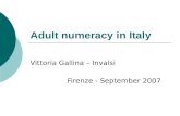 Adult numeracy in Italy