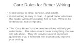 Core Rules for Better Writing