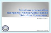 Solution  processible  Inorganic  Nanocrystal  based Thin-film Transistor