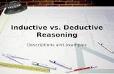 Inductive vs. Deductive Reasoning
