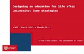 Designing an education for life after university: Some strategies