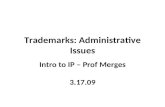 Trademarks: Administrative Issues