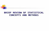 BRIEF REVIEW OF STATISTICAL  CONCEPTS AND METHODS