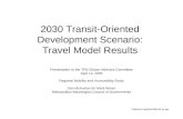 2030 Transit-Oriented Development Scenario: Travel Model Results