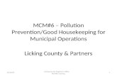 MCM#6 – Pollution Prevention/Good Housekeeping for Municipal Operations