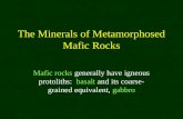 The Minerals of Metamorphosed Mafic Rocks