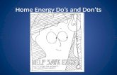 Home Energy Do’s and Don’ts