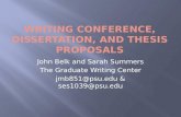 Writing Conference, Dissertation, and Thesis Proposals
