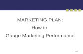 MARKETING PLAN: How to  Gauge Marketing Performance