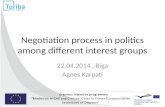 Negotiation process in politics among different interest groups