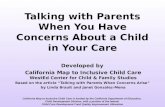 Talking with Parents When You Have Concerns About a Child in Your Care