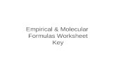 Empirical & Molecular  Formulas Worksheet Key