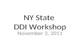 NY State  DDI Workshop