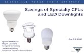 Savings of Specialty CFLs and LED  Downlights