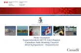 Peter Garapick Superintendent MCTS C&A Region  Canadian Safe Boating Council
