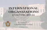 INTERNATIONAL ORGANIZATIONS EVOLVING ROLES