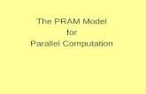 The PRAM Model  for  Parallel Computation