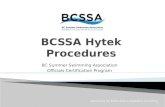BCSSA  Hytek  Procedures