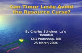 Can Timor Leste Avoid the Resource Curse?