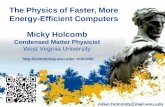 Micky  Holcomb Condensed Matter Physicist West  Virginia  University