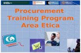Procurement  Training Program Area Etica